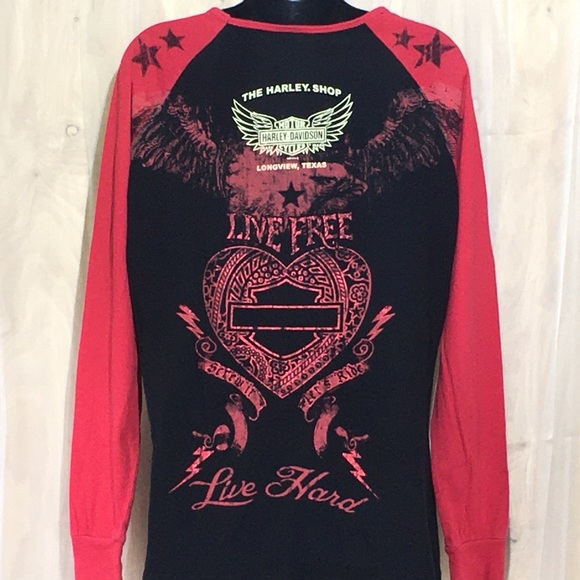 Harley Davidson women’s long sleeves tee Large - Picture 2 of 4